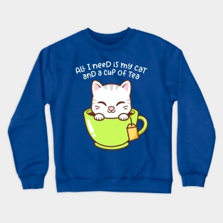 Teacup Kitty Crewneck Sweatshirt